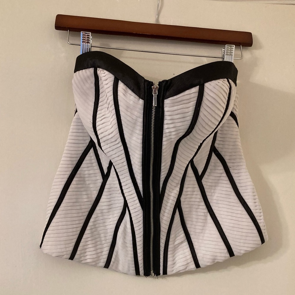 Bebe Bustiers. White and Black. Size Small. Sexy.